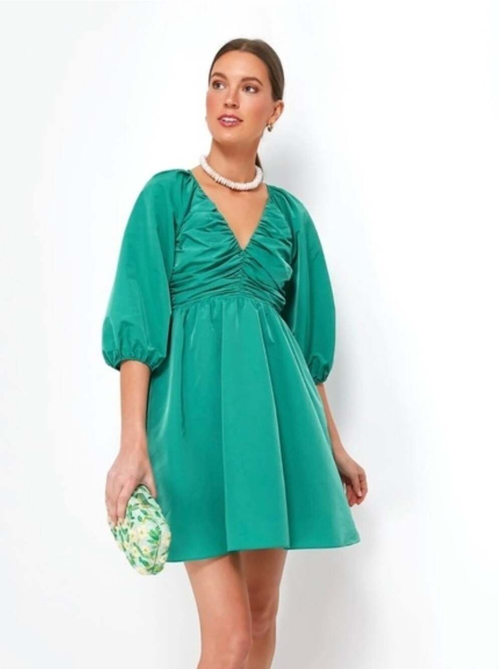 Hyacinth House Green Empire Waist Cocktail Mini Dress NWT Size M August Apparel